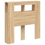 vidaXL Tête de lit à LED chêne sonoma 100x18 5x103 5cm bois ingénierie