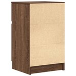 vidaXL Tables de chevet 2 Pièces chêne marron 39x35x65 cm bois ingénierie