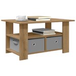vidaXL Table basse Chêne artisanal 77 x 55 x 42 cm Bois d'ingénierie
