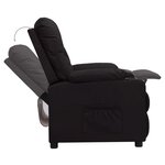 vidaXL Fauteuil Noir Similicuir