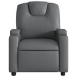 vidaXL Fauteuil inclinable électrique Gris Similicuir