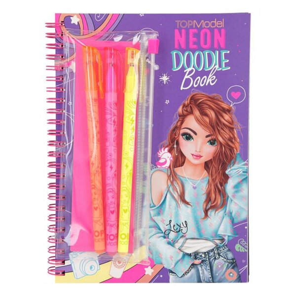 Album à colorier Neon Doodle