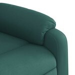 vidaXL Fauteuil de massage inclinable Vert foncé Tissu