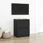 vidaXL Meuble TV noir 40x35x54 cm bois d'ingénierie