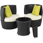 Tectake Salon de jardin NICE 2 places - noir