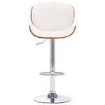 vidaXL Tabouret de bar Blanc Similicuir