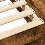 vidaXL Cadre de lit chêne fumé 90x200 cm bois d'ingénierie