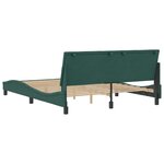 vidaXL Cadre de lit sans matelas vert foncé 160x200 cm velours
