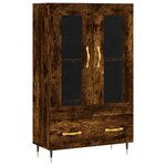 vidaXL Buffet haut chêne fumé 69 5x31x115 cm bois d'ingénierie