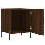 vidaXL Tables de chevet 2Pièces chêne marron 40x40x50cm bois d'ingénierie