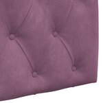 vidaXL Tête de lit suspendue Avec lumière LED Pourpre Velours