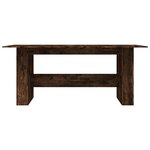 vidaXL Table à dîner chêne fumé 180x90x76 cm bois d'ingénierie