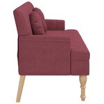 vidaXL Banc avec coussins rouge bordeaux 113x64 5x75 5 cm tissu