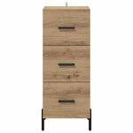 vidaXL Buffet chêne artisanal 34 x 34 5 x 90 cm Bois d'ingénierie