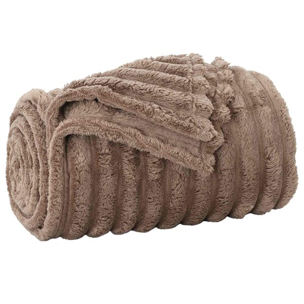 vidaXL plaid Camel 240 x 220 cm 1.36 kg Polaire