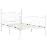vidaXL Cadre de lit sans matelas avec sommier à lattes métal 100x200cm