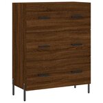 vidaXL Buffet haut Chêne marron 69 5x34x180 cm Bois d'ingénierie
