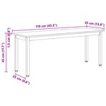 vidaXL banc Blanc 110 x 35 x 45 cm Bois de pin massif