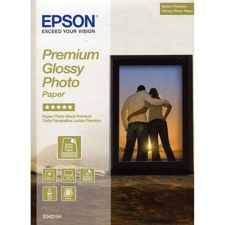 Epson pack de 1 papier photo premium brillant s042154 - 130x180mm - 30 feuilles - 255g/m2