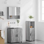 vidaXL Ensemble de mobilier de salle de bain 3 Pièces Sonoma gris