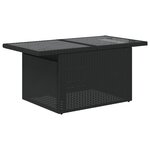 vidaXL Salon de jardin 8 Pièces avec coussins noir résine tressée