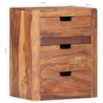 vidaXL Table de chevet 40x30x50 cm Bois massif