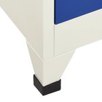 vidaXL Armoire à casiers Gris et bleu 90x45x180 cm Acier