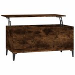 vidaXL Table basse Chêne fumé 90x44 5x45 cm Bois d'ingénierie