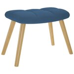 vidaXL Chaise à bascule avec repose-pied Bleu Tissu