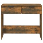 vidaXL Table console Chêne fumé 90x36x75 cm Bois d'ingénierie