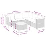 vidaXL Salon de jardin avec coussins 6 Pièces beige résine tressée