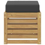 vidaXL Banc de Jardin Blanc 43 x 43 x 45 cm Bois d'Acacia Massif