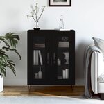 vidaXL Buffet noir 69 5x34x90 cm bois d'ingénierie
