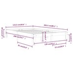 vidaXL Cadre de lit Blanc Bois de pin massif 120x200 cm