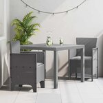 vidaXL Ensemble de salle à manger pour jardin 3 Pièces Gris clair