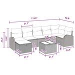 vidaXL Ensemble de canapé de jardin 8 Pièces Marron Poly rotin