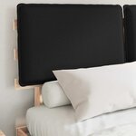 vidaXL Cadre de lit avec tête de lit rembourrée Noir 140 x 200 cm