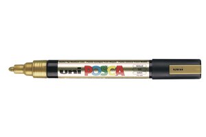 Marqueur pointe conique moyenne pc5m 1 8 - 2 5mm or x 6 POSCA