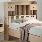 vidaXL Tête de lit avec rangement 100 cm bois massif de pin