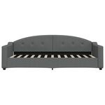 vidaXL Lit de repos sans matelas gris foncé 80x200 cm tissu