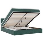 VidaXL Cadre de lit ottoman avec matelas vert foncé 160x200 cm velours