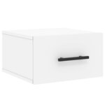 vidaXL Table de chevet murale blanc 35x35x20 cm