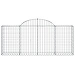 vidaXL Paniers à gabions arqués 3 Pièces 200x30x80/100 cm Fer galvanisé