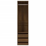 vidaXL Armoire avec tiroirs Chêne marron 50x50x200cm Bois d'ingénierie