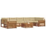 vidaXL Ensemble de canapés d'extérieur 8 Pièces Naturel et Beige