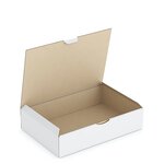 Boîte carton blanche d'expédition rajapost 31x21 5x7 cm (lot de 50)