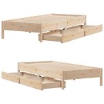 vidaXL Cadre de lit sans matelas 100x200 cm bois massif de pin