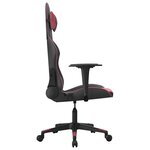 vidaXL Chaise de jeu Noir et rouge bordeaux Similicuir