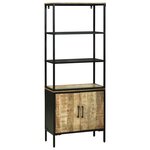 vidaXL Buffet 70x35x180 cm Bois de Mangue Résistant