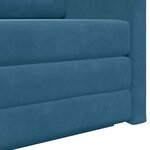 vidaXL Canapé-Lit Bleu 124 x 204 x 61 cm Velours